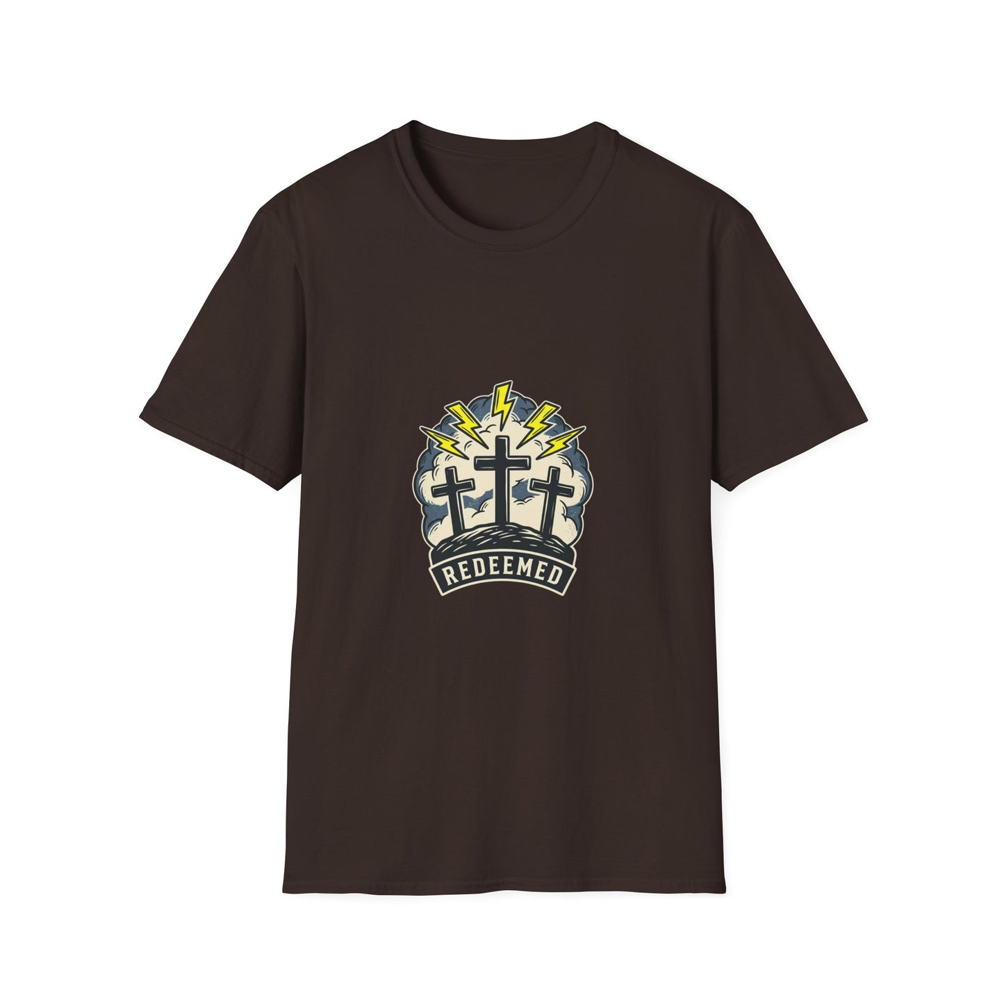 Redeemed Crosses T-Shirt | Lightning Rays Christian Faith Tee