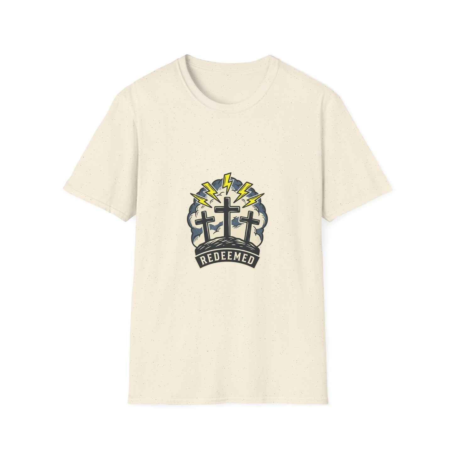Redeemed Crosses T-Shirt | Lightning Rays Christian Faith Tee